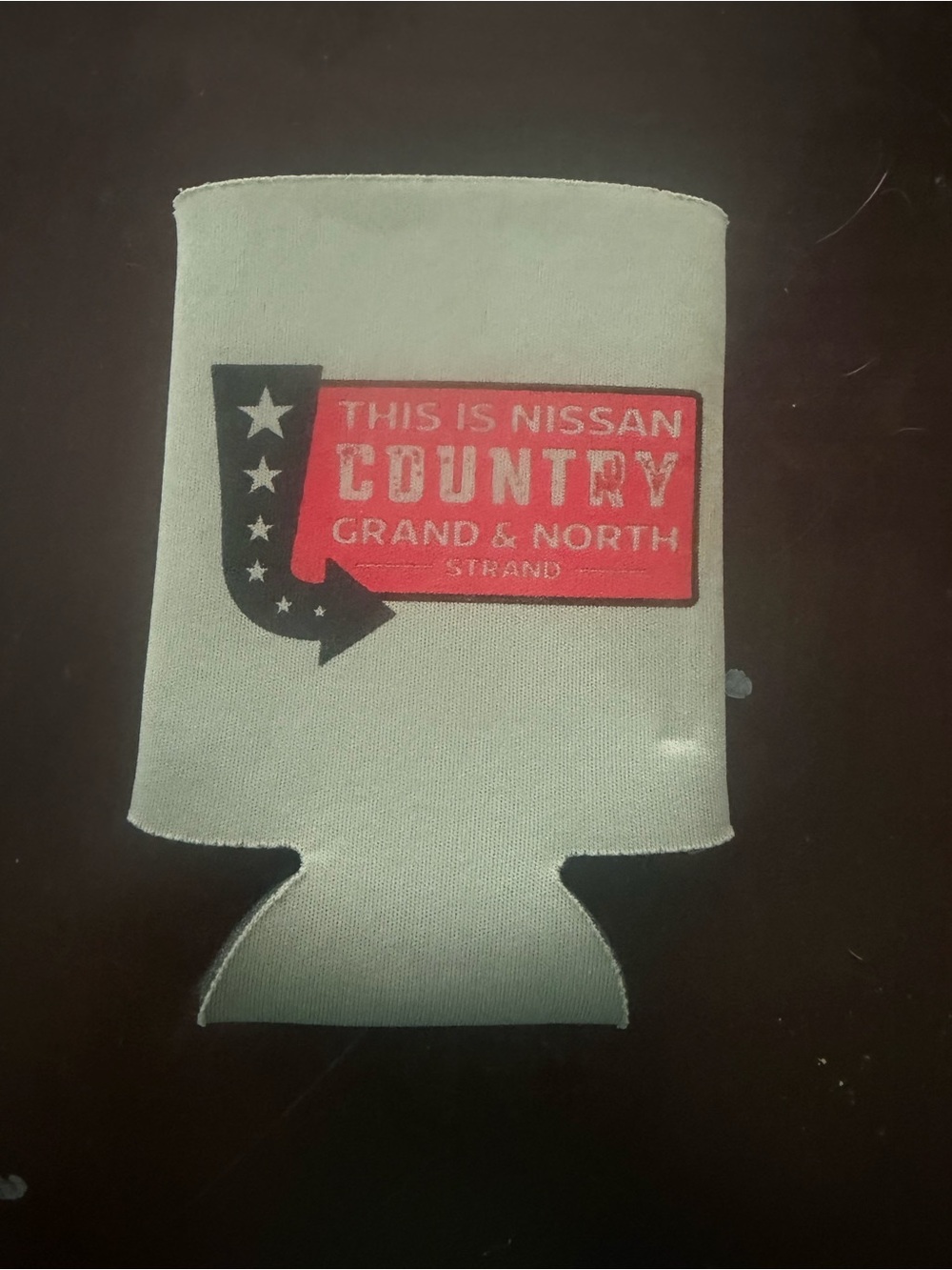 Rocky Ridge Trucks Logo Koozie - White with Black Print